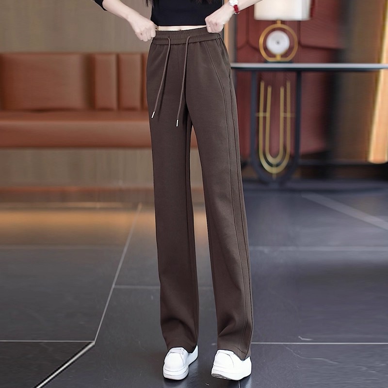窄版阔腿裤女秋冬休闲运动直筒裤