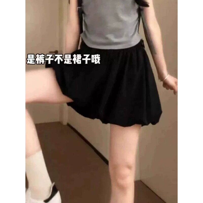 夏季花苞裤灯笼裤裙a字蓬蓬短裤