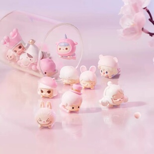 POPMART泡泡玛特萌粒三代POPBEAN经典限量樱花趴姿系列公仔正品