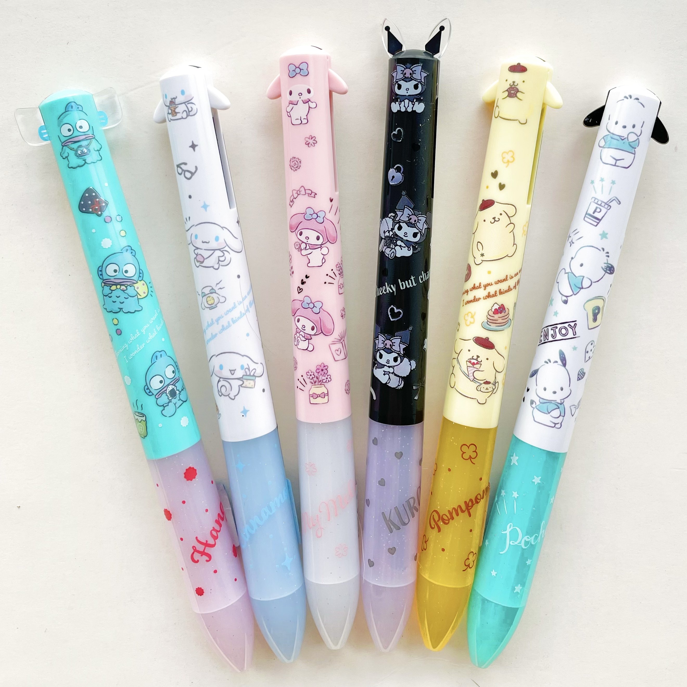 스팟 무료 배송 일본 산리오 쿠로미 멜로디 큰 귀 개 파차 개 못생긴 물고기 볼펜 2색 펜