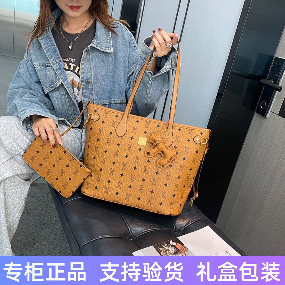 香港真皮托特包包女大容量手提包