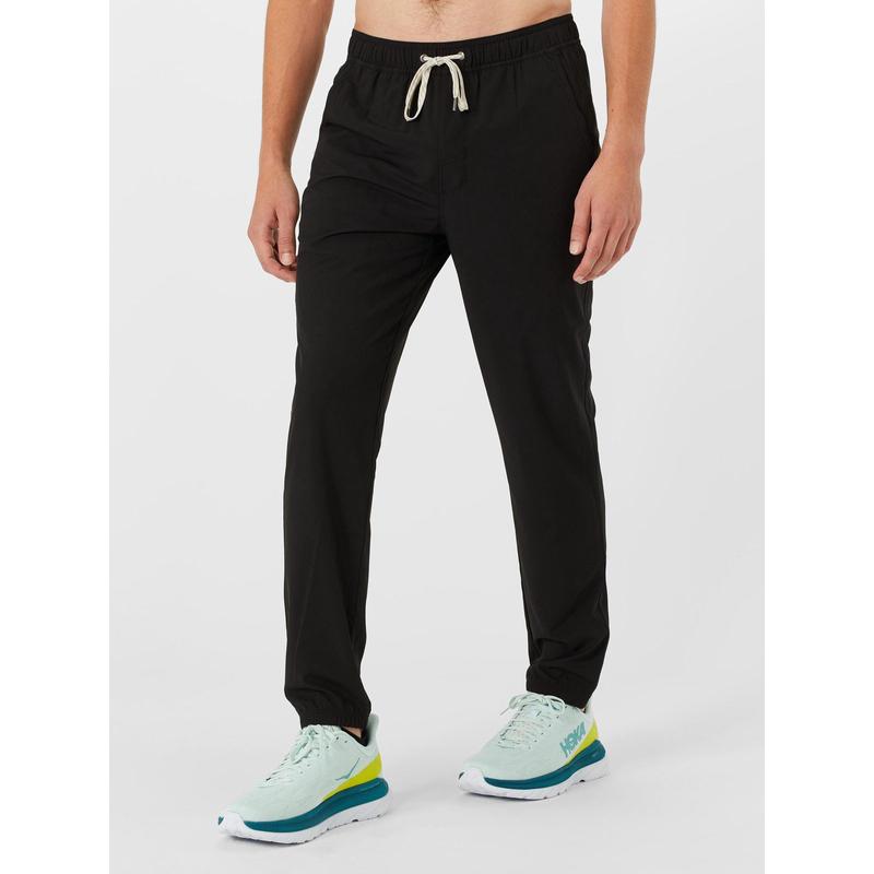 代购Vuori男士运动裤快干防异味内置内衬侧边口袋黑色四面弹力