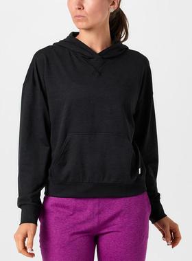 代购Vuori女士连帽卫衣舒适保暖日常穿着透气性强轻便柔软黑色