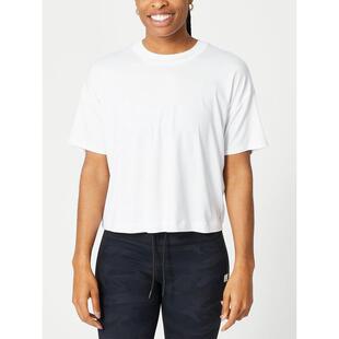 代购Vuori女士运动T恤吸湿排汗防臭技术防晒UPF30贴身舒适白色