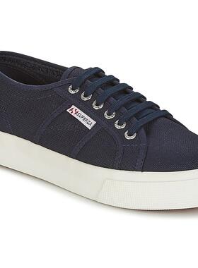 代购Superga女士板鞋透气舒适轻便易穿耐磨耐穿日常穿搭深蓝色