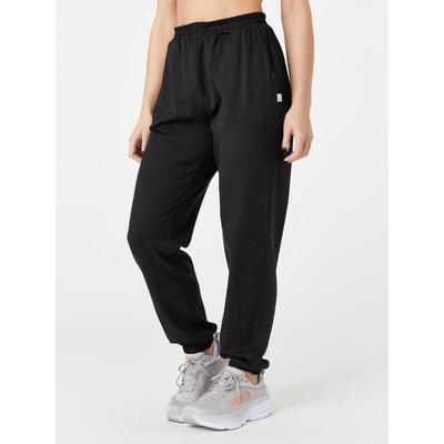 代购Vuori女士运动裤吸湿排汗四面弹松紧腰头束脚设计黑色中腰