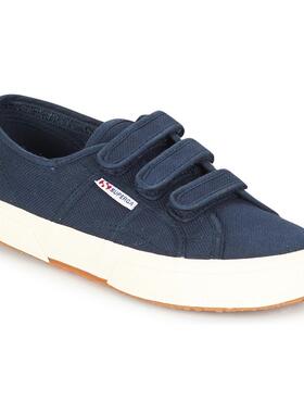 代购Superga女士运动板鞋轻便舒适易穿脱耐磨防滑透气设计深蓝色