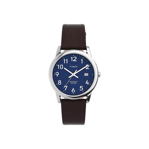 海外代购Timex/天美时男士手表欧美腕表夜光日历蓝盘皮带
