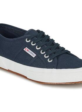 代购Superga女士帆布鞋轻便舒适透气设计耐磨鞋底日常穿搭深蓝色