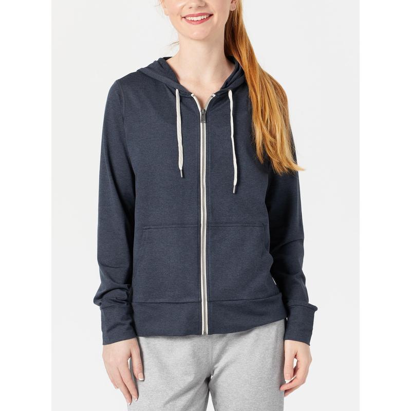 代购Vuori女士运动夹克吸湿排汗柔软贴身透气舒适保暖层叠全拉链