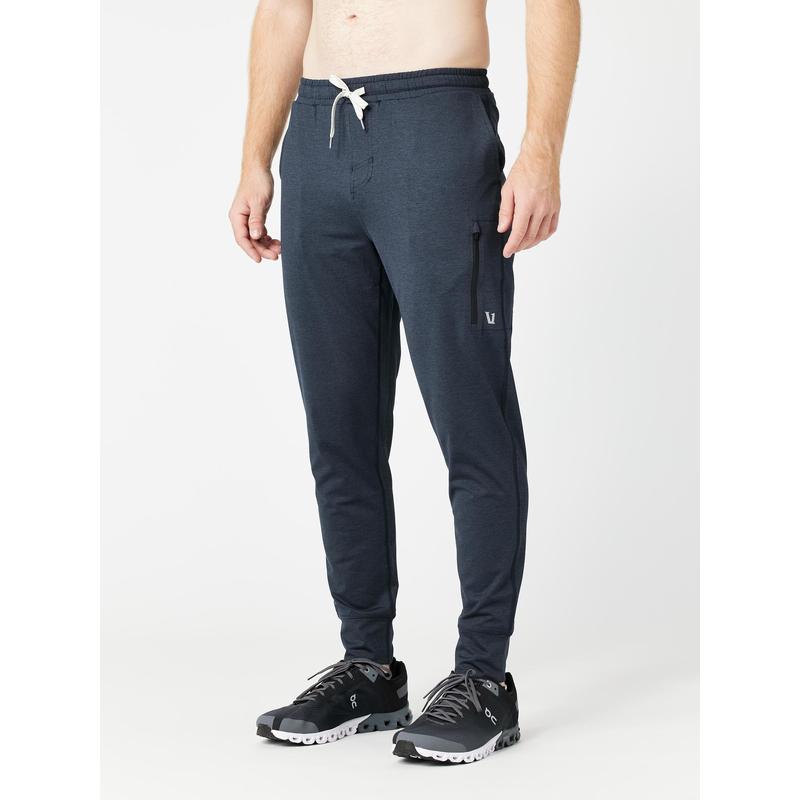 代购Vuori男士运动裤吸湿排汗快干四向拉伸多口袋深灰色针织面料