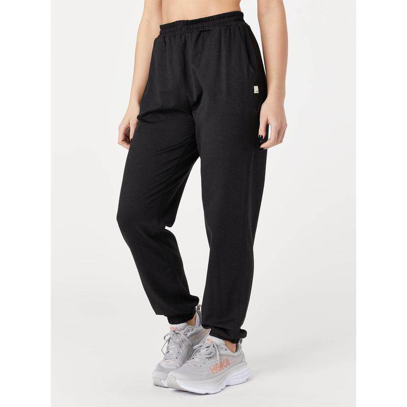 代购Vuori女士运动裤吸湿排汗四面弹力宽松版型柔软面料黑色