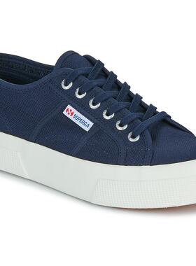 代购Superga女士板鞋舒适缓震轻便耐磨透气设计防滑性能深蓝色