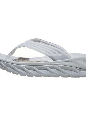 代购Hoka OneOne男士拖鞋缓震舒适贴合支撑脚弓运动拖鞋白色轻质