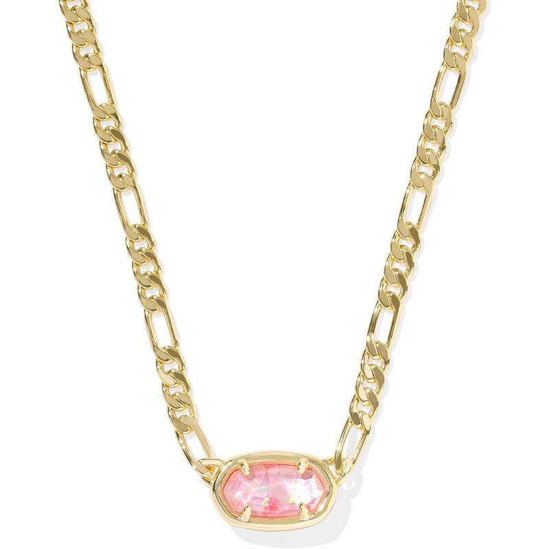 Kendra Scott吊坠项链女优雅简约精致百搭金色链条椭圆形吊坠