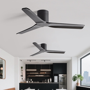 美式复古变频遥控吊扇实木大风力顶无灯电风扇风扇餐厅客厅工业吊