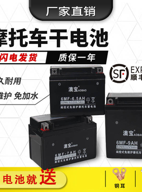12V7A女装摩托车电瓶踏板车助力车男装跨骑车通用免维护12V干电池