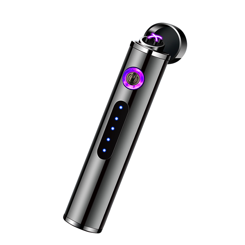 网红迷你充电防风打火机创意个性 潮防风纤细usb点烟器刻字礼物男