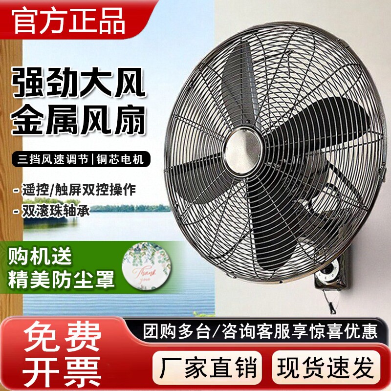 金属壁扇壁挂式复古风扇家用16寸图片