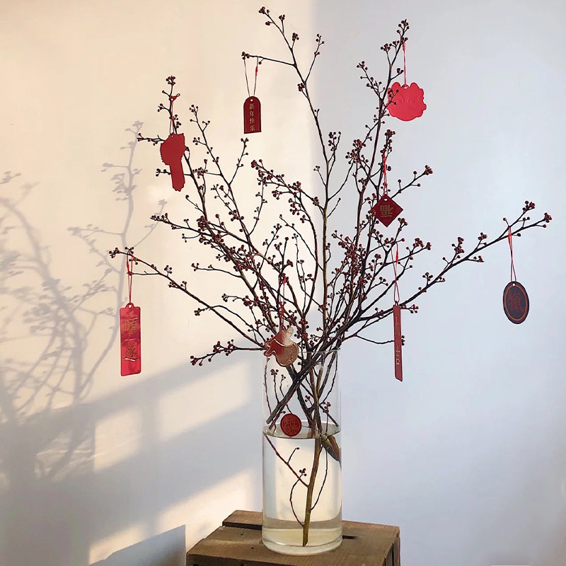 灯台木鲜花云南直发水培植物插花过年喜庆花束年宵花灯台花鲜切枝