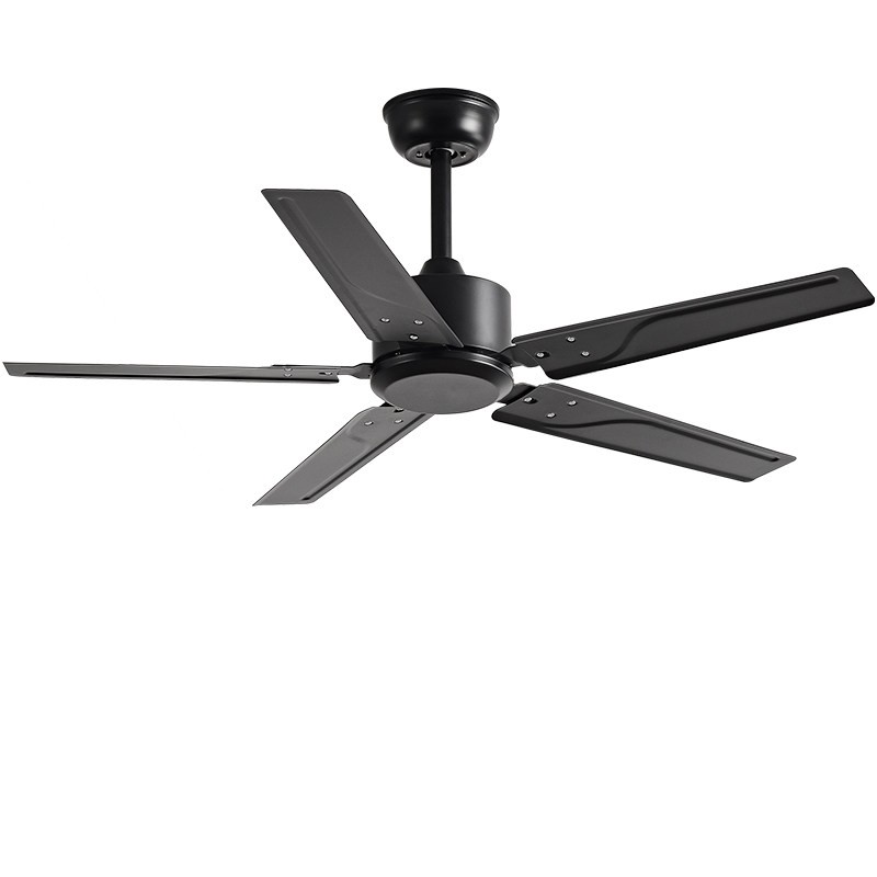 黑色复古大风力吊扇家用客厅简约餐厅商用铁叶风扇吊灯无灯电风扇