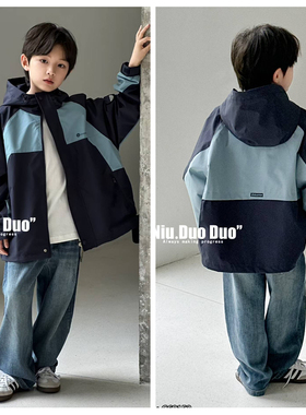 牛哆哆2025秋冬新款男女童加棉冲锋衣外套夹克衫中大童儿童69152