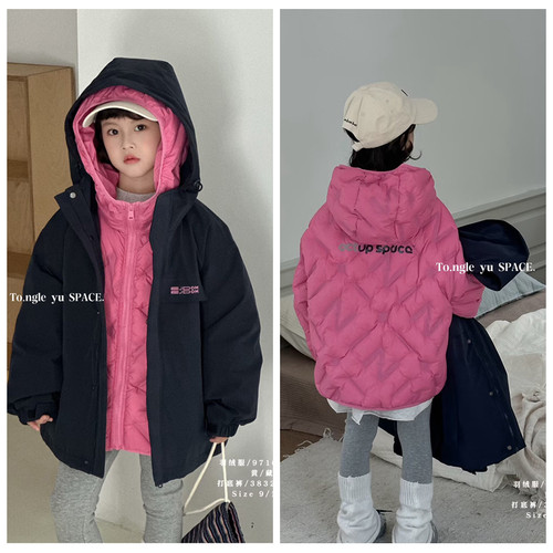 童乐鱼2025冬新款女童羽绒服外套