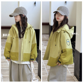 22137 中大童儿童童装 己又合2025秋新款 男童女童冲锋衣外套夹克衫