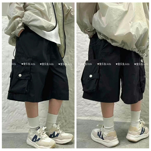 中裤 童乐鱼2025夏新款 男童女童工装 休闲裤 中大童儿童潮3315 短裤