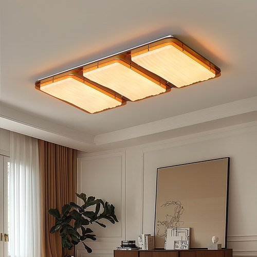 现代简约全光谱护眼三灯头吸顶灯