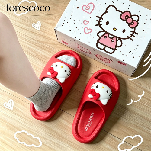 HelloKitty拖鞋女夏外穿厚底防滑