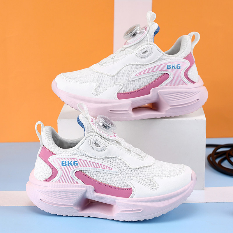 BKG超轻跑步鞋女童鞋春夏新款软底防滑运动鞋女孩网面透气竞速鞋
