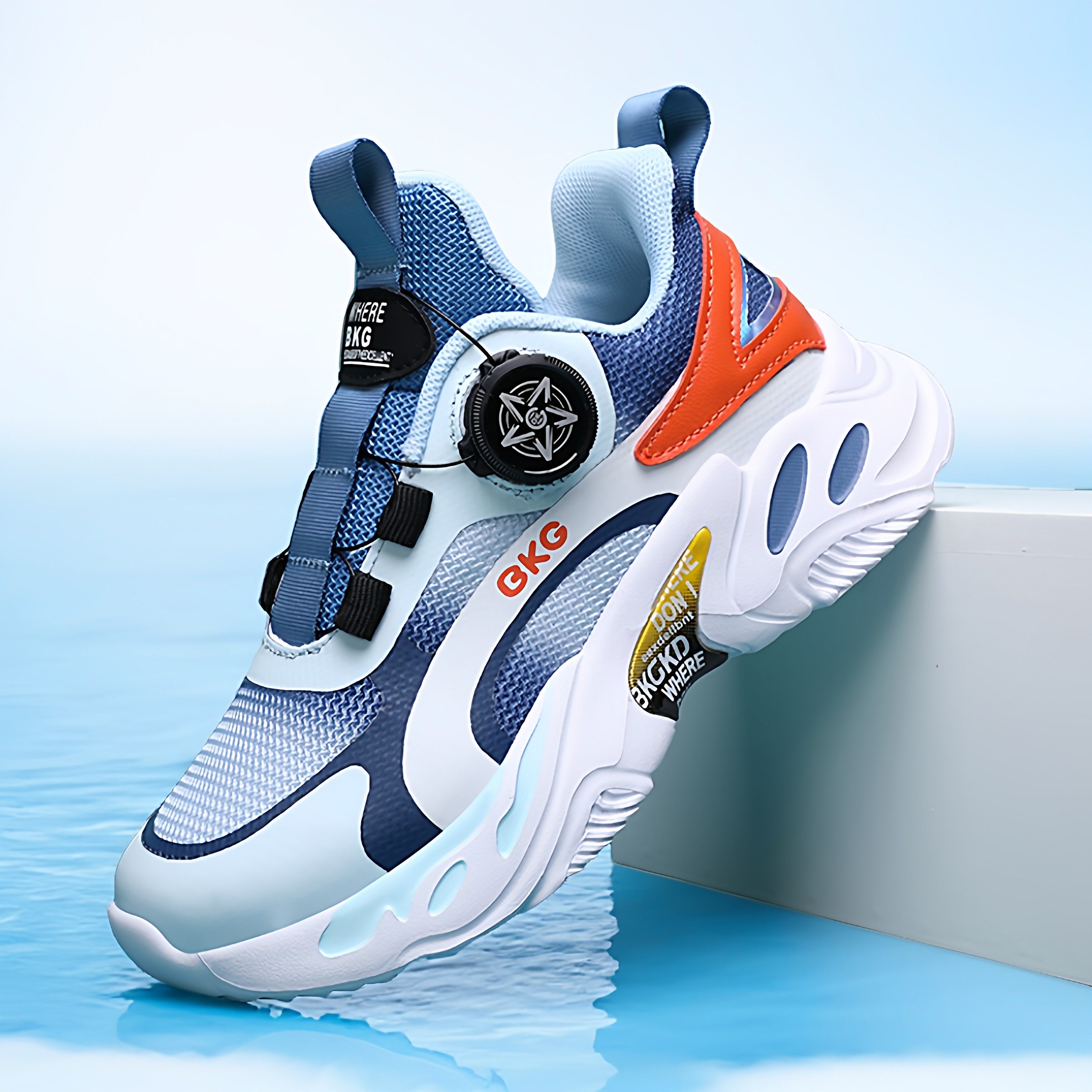 BKG男童鞋春秋款网面透气超轻韩版运动鞋男孩软底防滑休闲跑步鞋