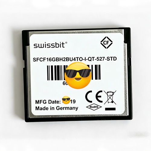 SFCF16GBH2BU4TO-I-QT-527-STD德国swissbit工业级CF卡16GB贝加莱