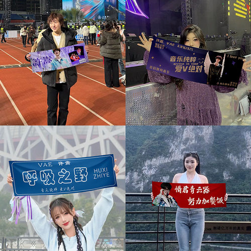 许嵩应援手幅演唱会明星周边户外小横幅手持条幅拉条氛围啦啦队