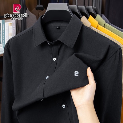 新款翻领衬衫中老年商务休闲男