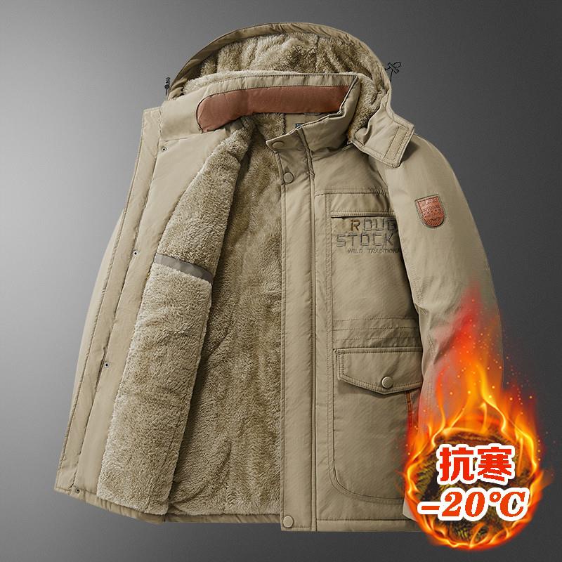 防风户外抗寒爸爸夹克棉服外套