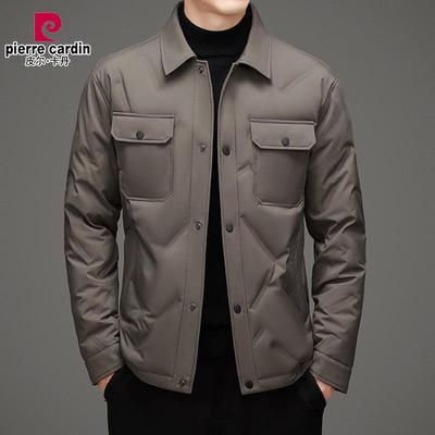 商务休闲爸爸装翻领衬衫夹克