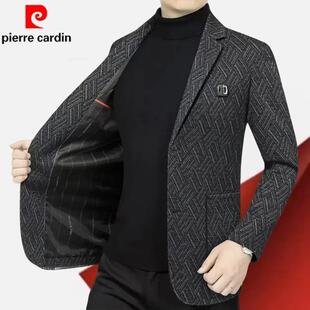 秋冬男士 爸爸装 西服上衣时尚 休闲爆款 百搭中年男装 皮尔卡丹新款