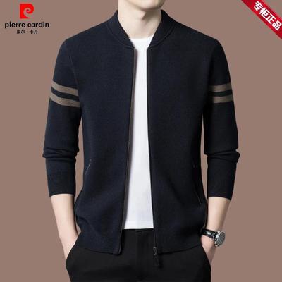 男士秋冬季中青年拉链针织开衫
