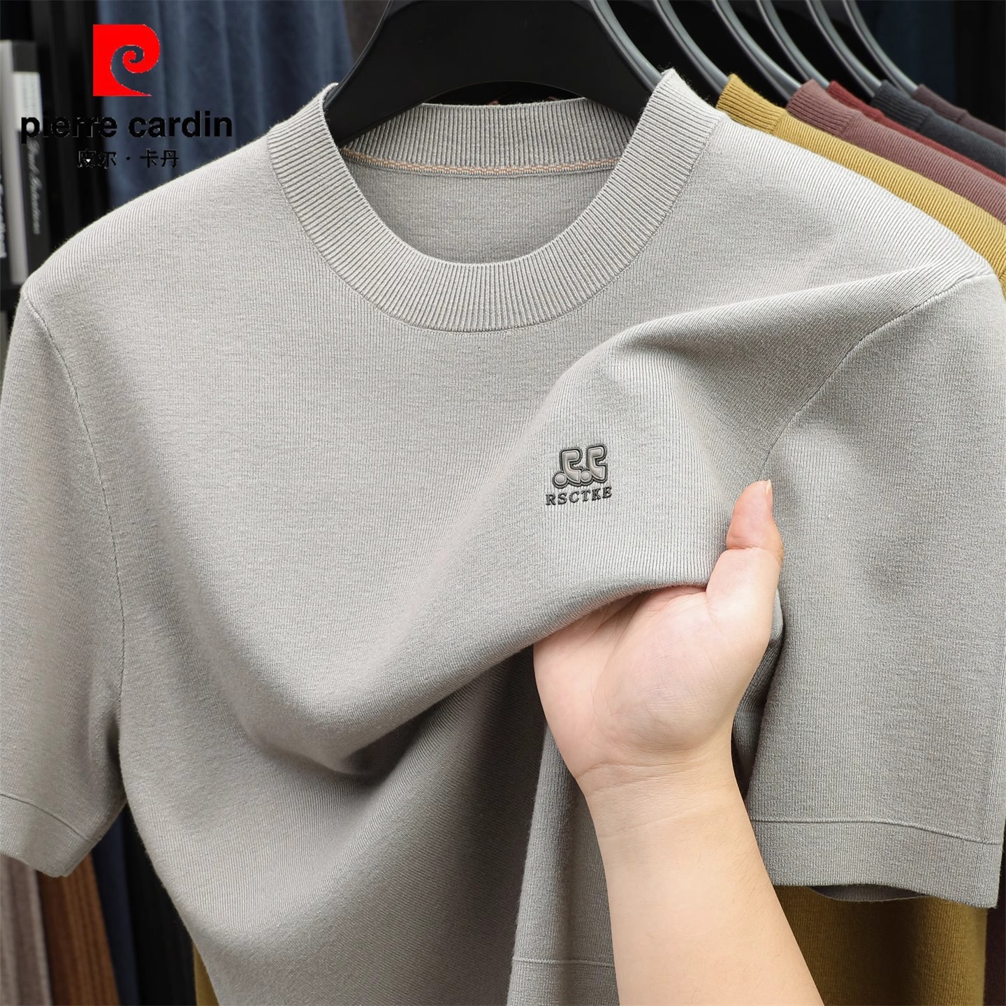 新款春秋季圆领中年爸爸装上衣