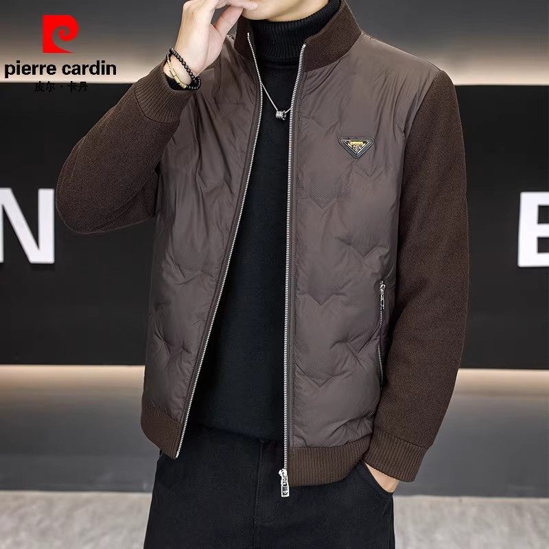 皮尔卡丹男士羽绒夹克2025新款加厚外套男保暖立领冬装防寒羽绒服