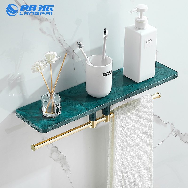 速发Black mild luxury marble bathroom mirror front bathroom