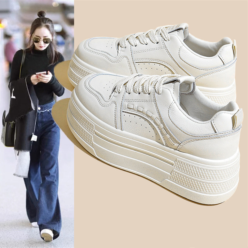 小白鞋女厚底百搭松糕增高春秋2026夏季新款爆单休闲德训运动板鞋,女鞋,时尚休闲鞋,淘宝优惠券,粉丝福利购,淘宝优惠卷