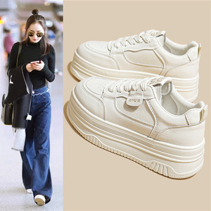 厚底小白鞋女百搭春秋松糕2026夏季新款网红爆单老爹休闲运动板鞋