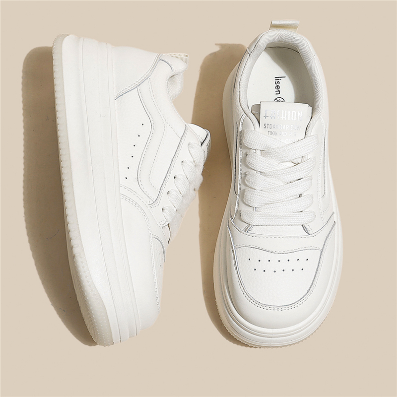 【甄选推荐】小白板鞋女厚底新款