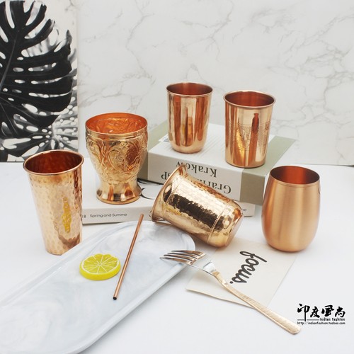 印度进口铜杯子复古风东南亚