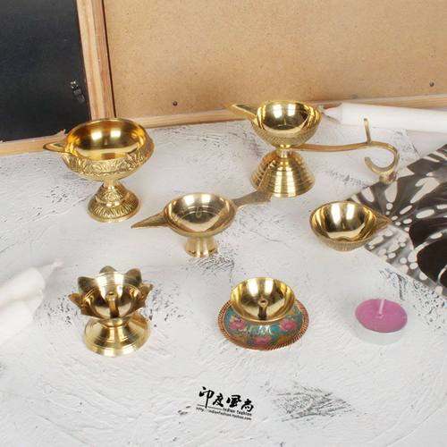 印度进口纯铜佛灯油灯