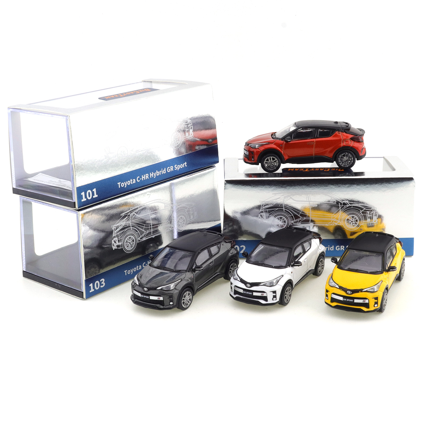 DCT 1/64 Toyota丰田CH-R汽车模型仿真静态收藏摆件