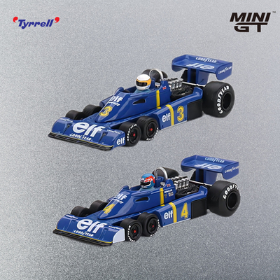 MINIGT 1:64合金车模型 泰瑞尔Tyrrell P34 F1赛车#3 #4 1976年